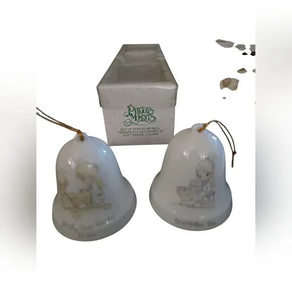 Precious Moments Porcelain Figurines Lot Of 5 1983-1989 - Picture 9 of 16